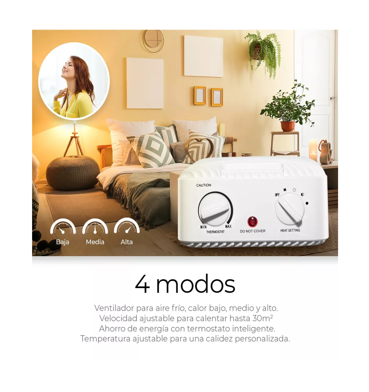Foto 4 pulgar | Calefactor Eléctrico Pelonis con Ventilador de 1500 W