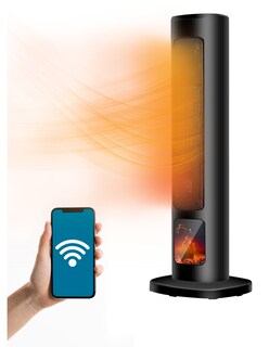 Foto 2 | Calefactor Torre 24'' Wifi Inteligente Smart Home Flama Red Fan