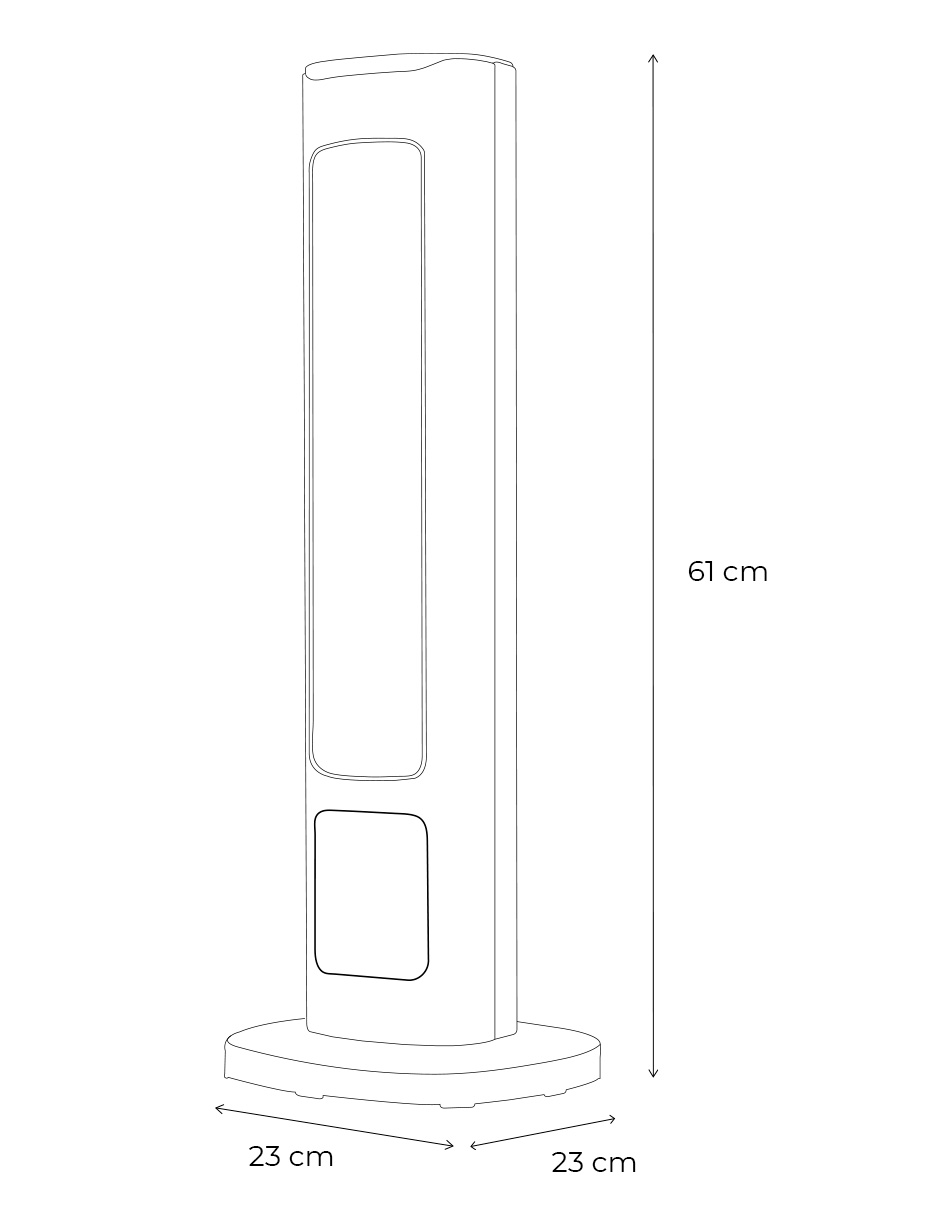 Foto 6 | Calefactor Torre 24'' Wifi Inteligente Smart Home Flama Red Fan