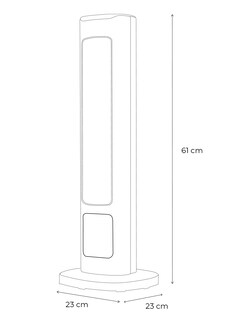 Foto 6 | Calefactor Torre 24'' Wifi Inteligente Smart Home Flama Red Fan