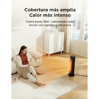 Foto 8 | Calefactor Cerámico Midea Eléctrico 2-1 Dual Flow 23” Negro