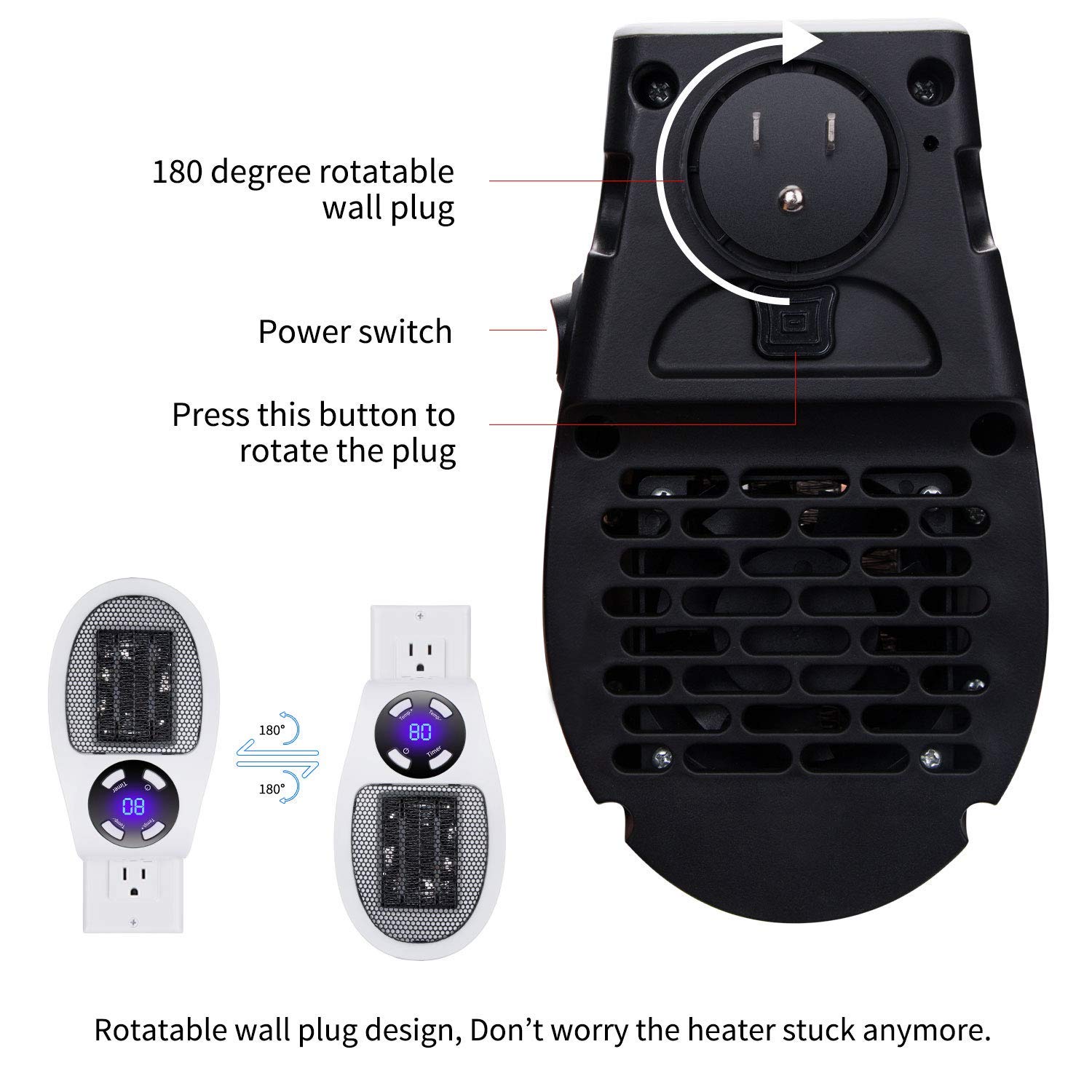 Foto 7 pulgar | Calentador De Pared Brightown, 350 W Y 450 W, Programable A Distancia - Venta Internacional.