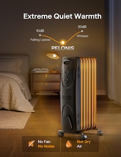 Foto 3 | Calentador De Radiador Lleno De Aceite Pelonis Para Habitaciones Grandes De 1500 W - Venta Internacional.