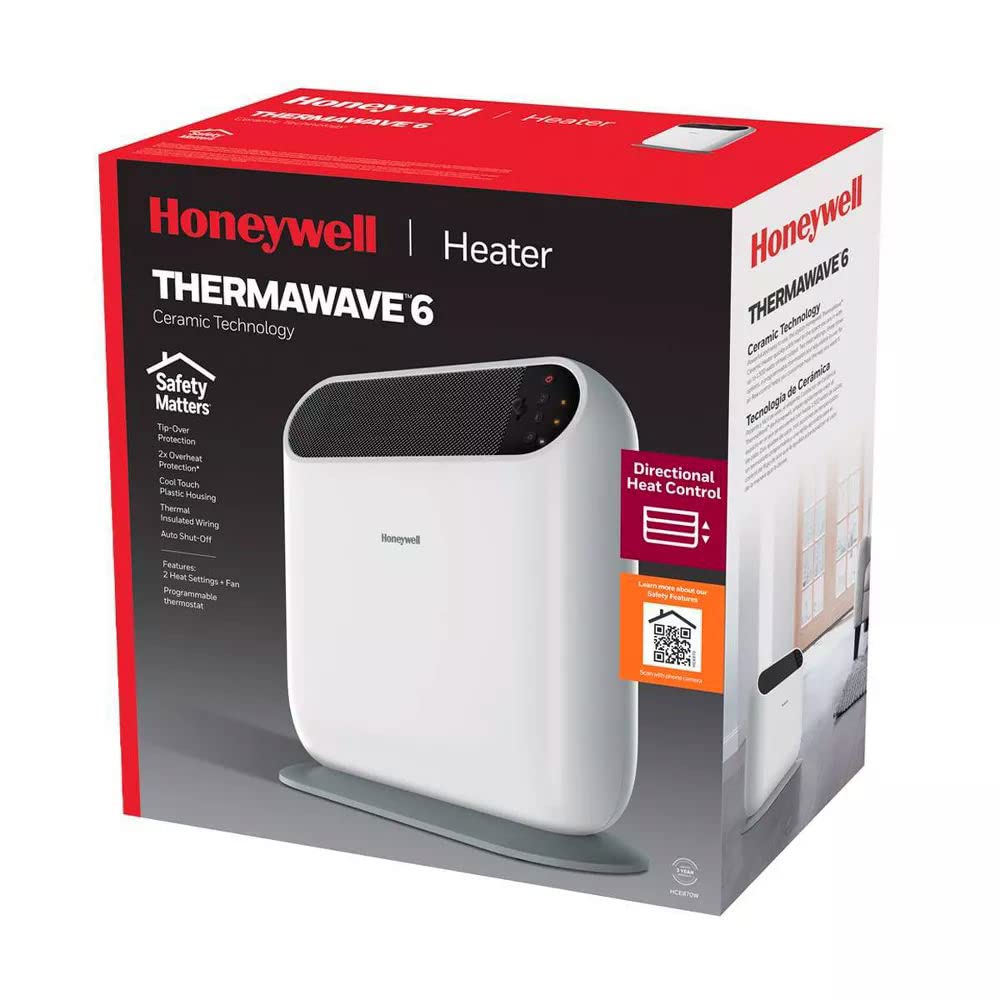 Foto 4 pulgar | Calentador Honeywell Thermawave 6 Ceramic De 1500 W, Color Blanco - Venta Internacional.