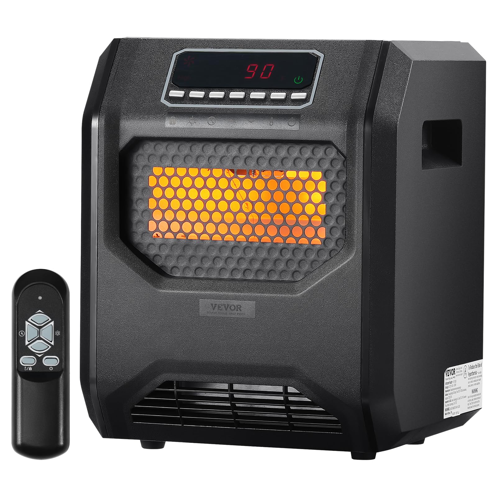 Foto 2 pulgar | Calentador Infrarrojo Vevor 1500w Teledirigido 1500w - Venta Internacional.