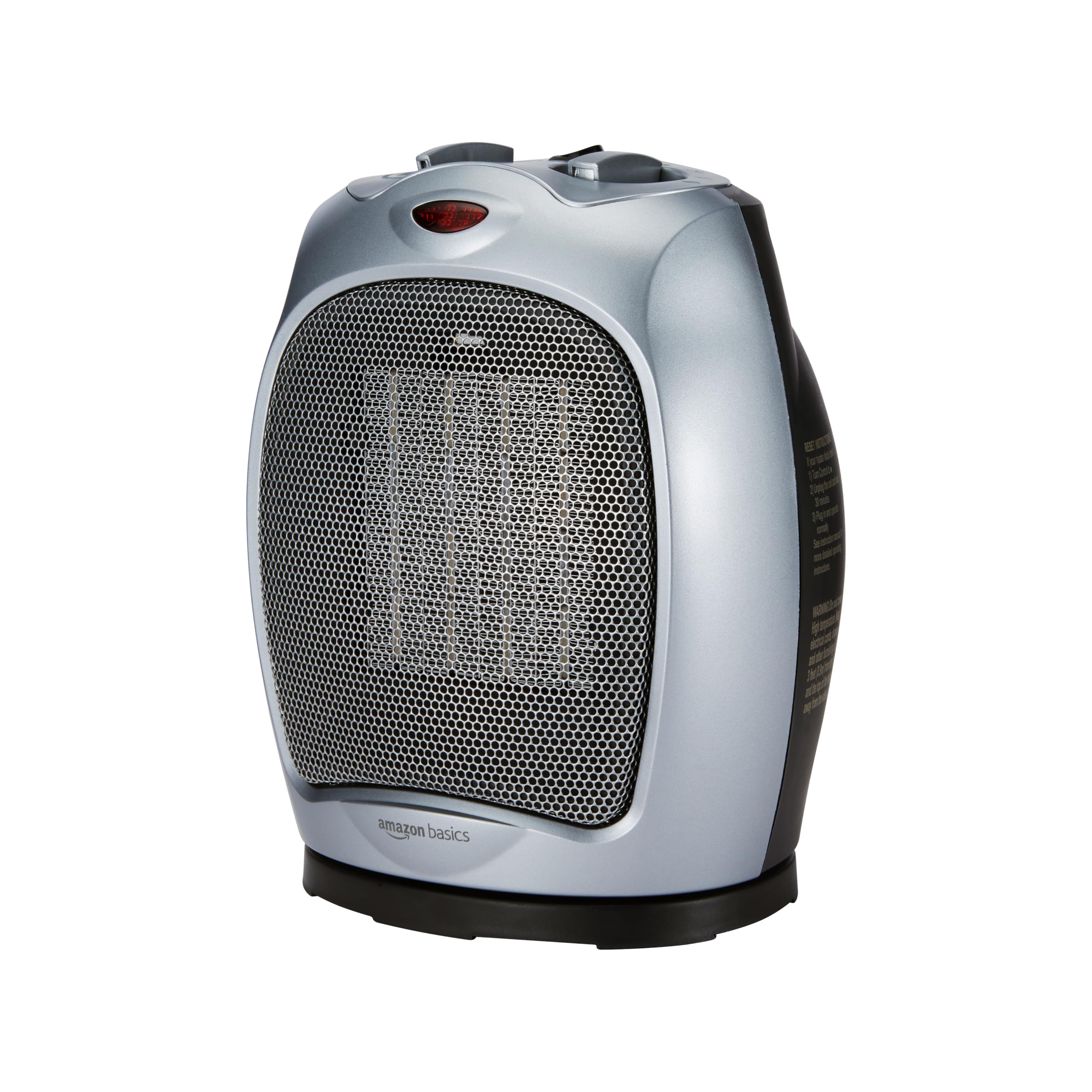 Foto 1 | Calentador Espacial Amazon Basics De Cerámica Oscilante De 1500 W, Color Plateado - Venta Internacional.