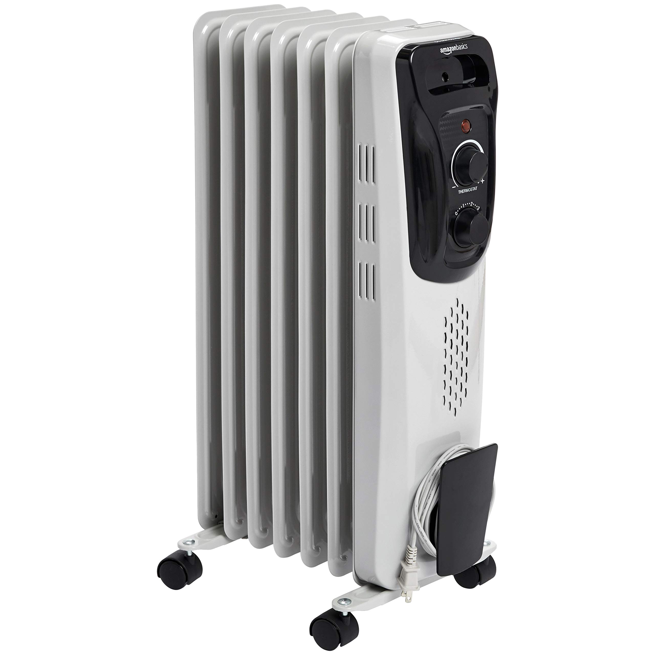 Foto 2 pulgar | Calentador De Aceite Amazon Basics Radiator 1500 W 7 Aletas 3 Heat White - Venta Internacional.