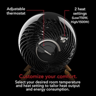 Foto 4 | Calentador Vornado Glide Vortex Para Toda La Habitación, 2 Niveles De Calor, Color Negro - Venta Internacional.
