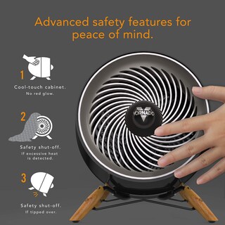 Foto 6 | Calentador Vornado Glide Vortex Para Toda La Habitación, 2 Niveles De Calor, Color Negro - Venta Internacional.