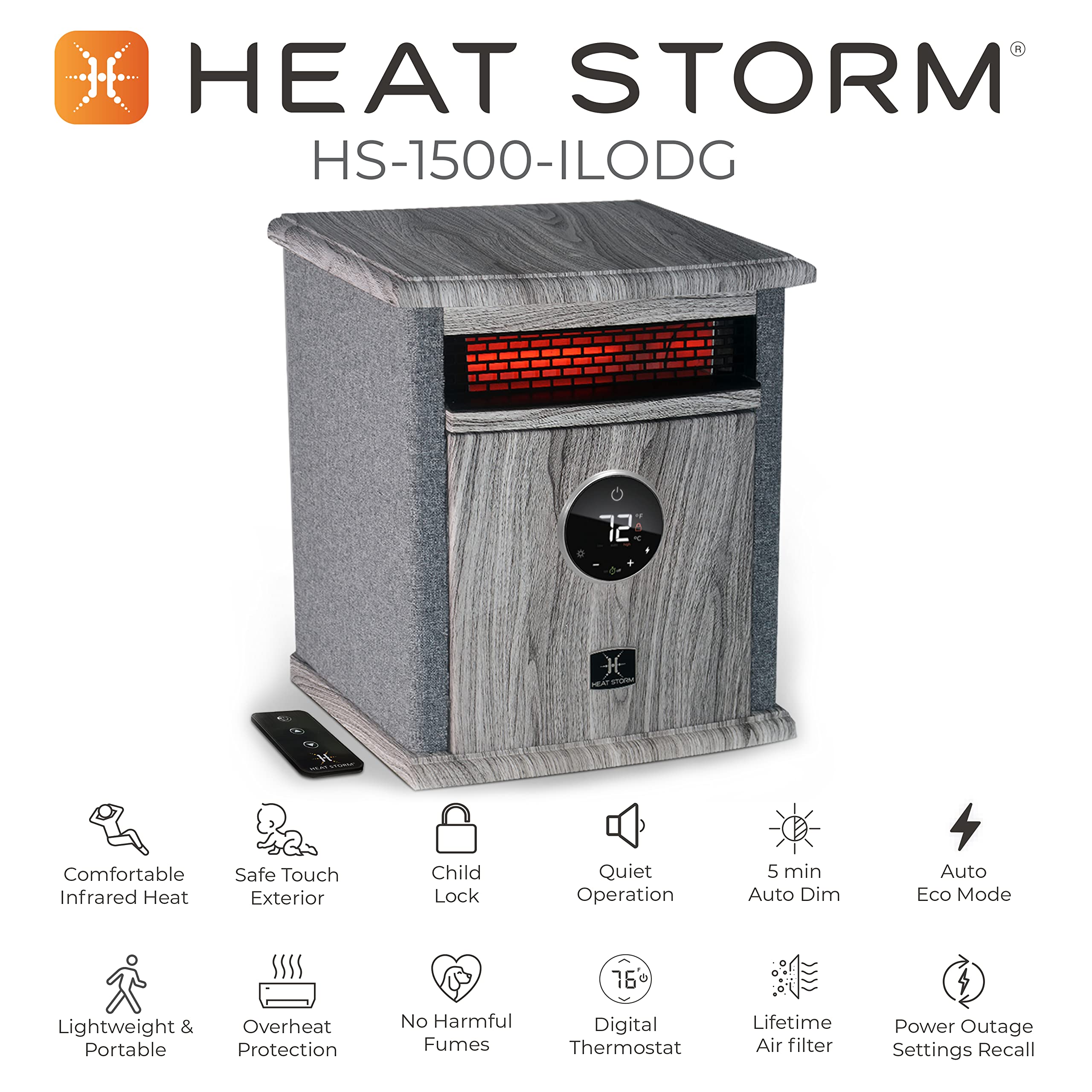 Foto 6 pulgar | Calentador De Armario Heat Storm Hs-1500-ilodg 1500w 5200btu Gris - Venta Internacional.