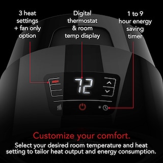 Foto 2 | Space Heater Vornado Velocity 3r Para Toda La Habitación Con Temporizador, Color Negro - Venta Internacional.