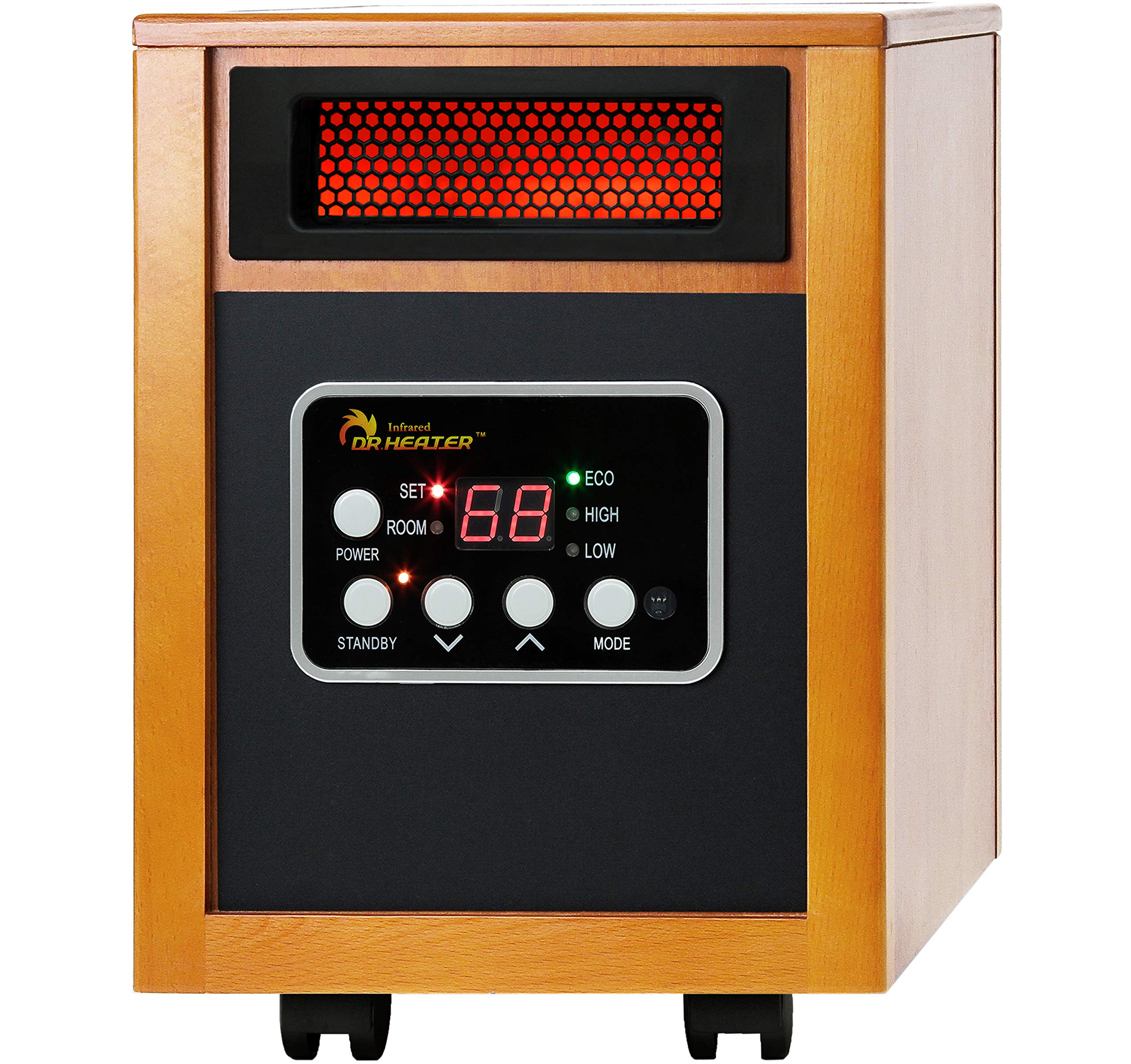 Calentador Infrarrojo Portátil Space Heater Dr. De 1500 W, Color Cereza - Venta Internacional.