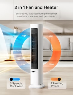 Foto 2 | Ventilador Tipo Torre Pelonis Oscilante Con Mando A Distancia, Color Blanco - Venta Internacional.