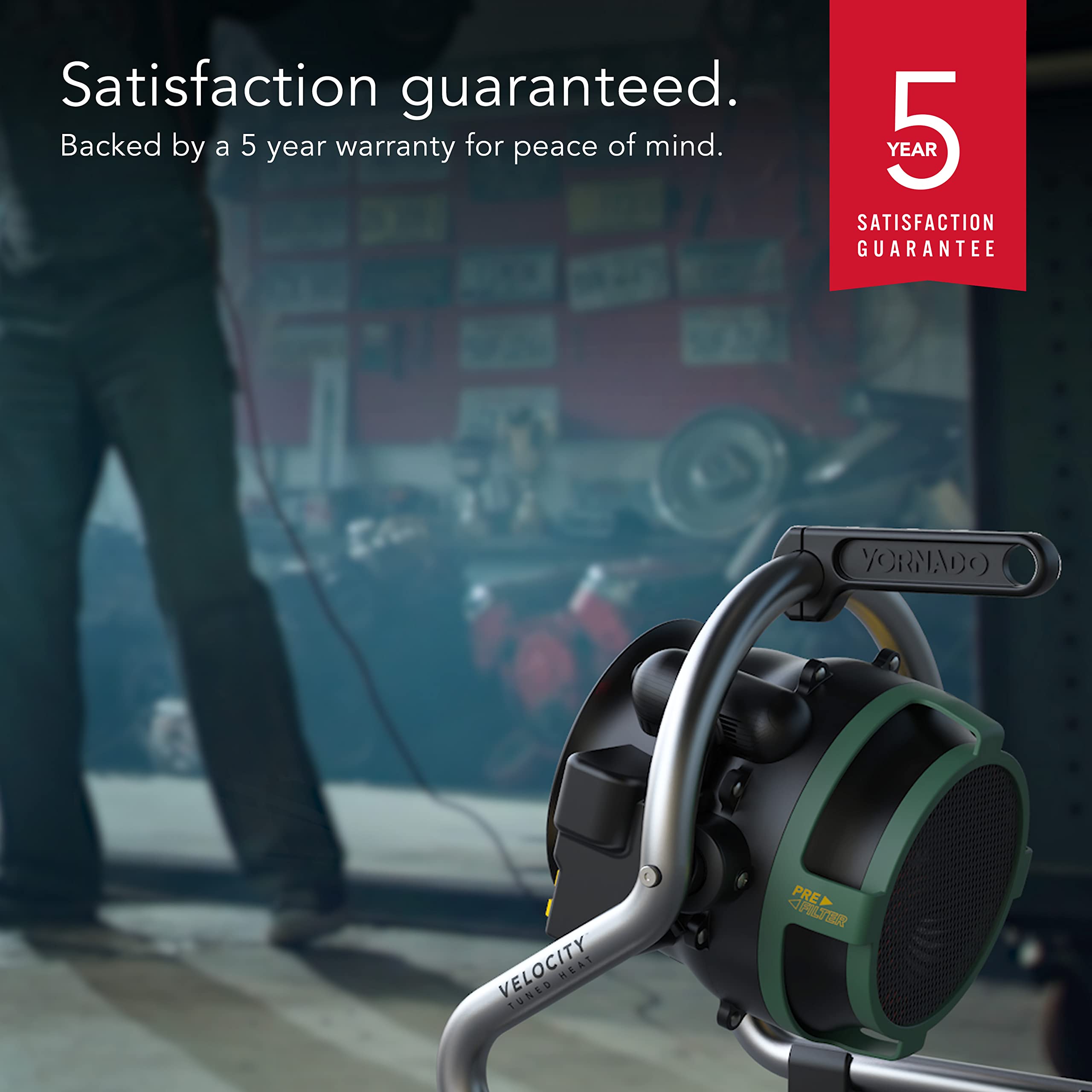 Foto 7 | Calentador De Garaje Vornado Velocity Hd Con Ventilador Negro - Venta Internacional.