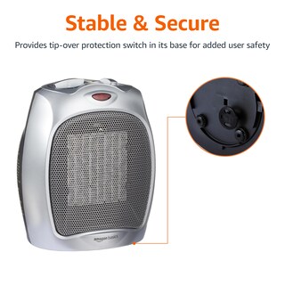 Foto 4 | Calentador Cerámico Amazon Basics de 1500 W para Oficina Y Hogar - Venta Internacional