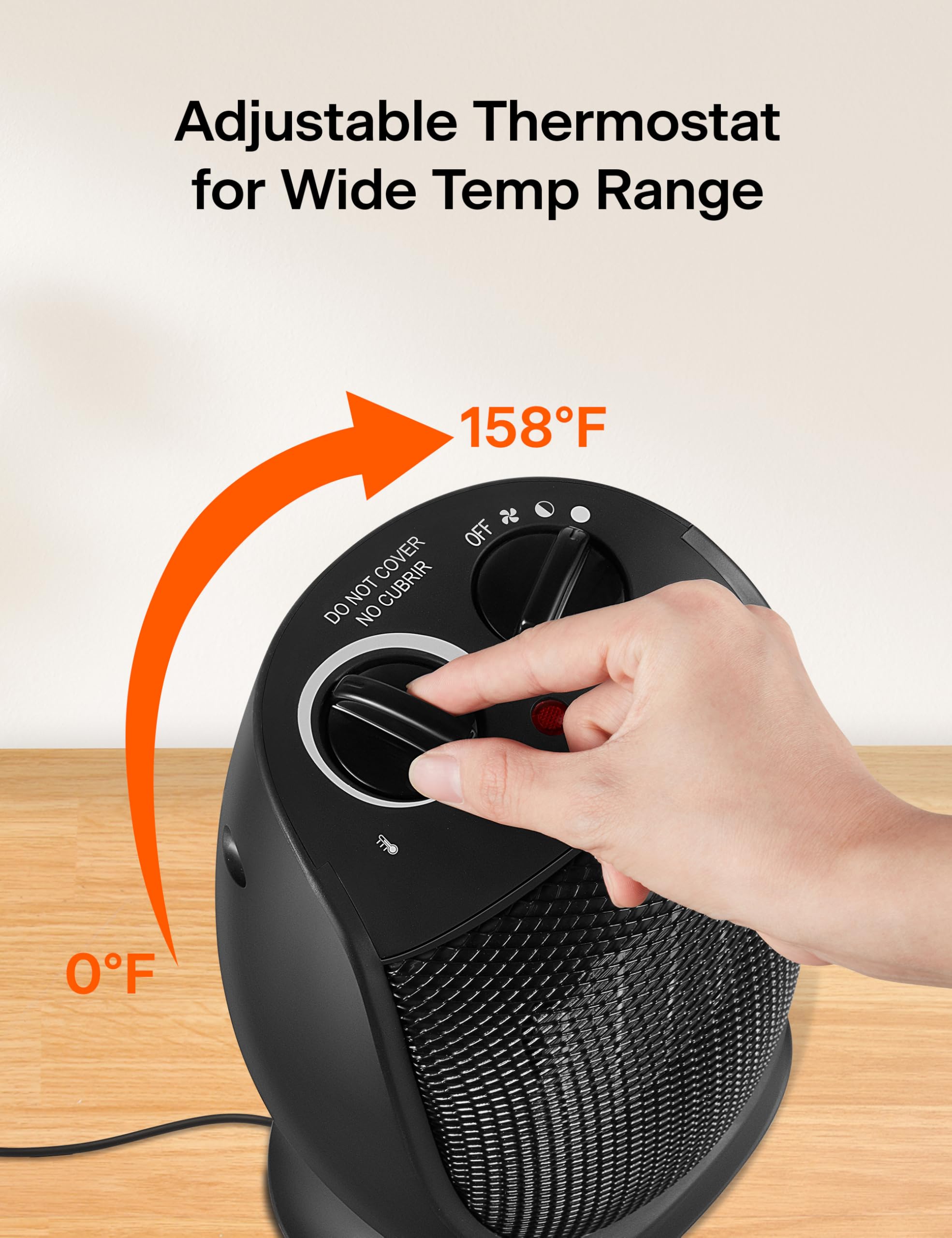 Foto 4 pulgar | Calentador Portátil Pelonis Phta1abb 1500 W - 900 W Negro - Venta Internacional