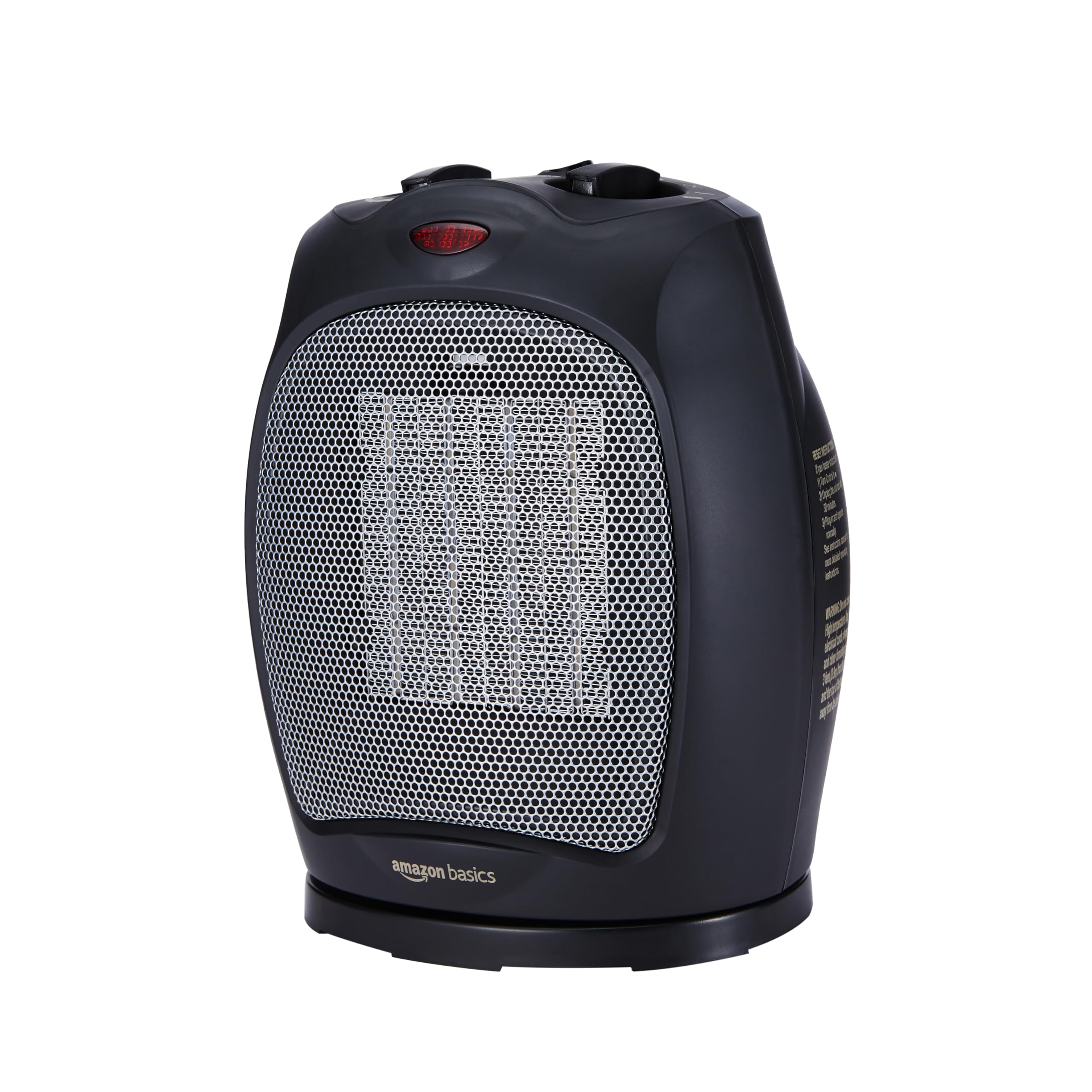 Foto 2 pulgar | Calentador Space Heater Amazon Basics de Cerámica Oscilante 1500 W Negro - Venta Internacional