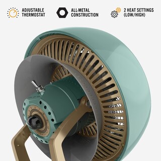 Foto 2 | Termostato Ajustable Heater Vhornado Vheat Vintage De Metal Verde - Venta Internacional.