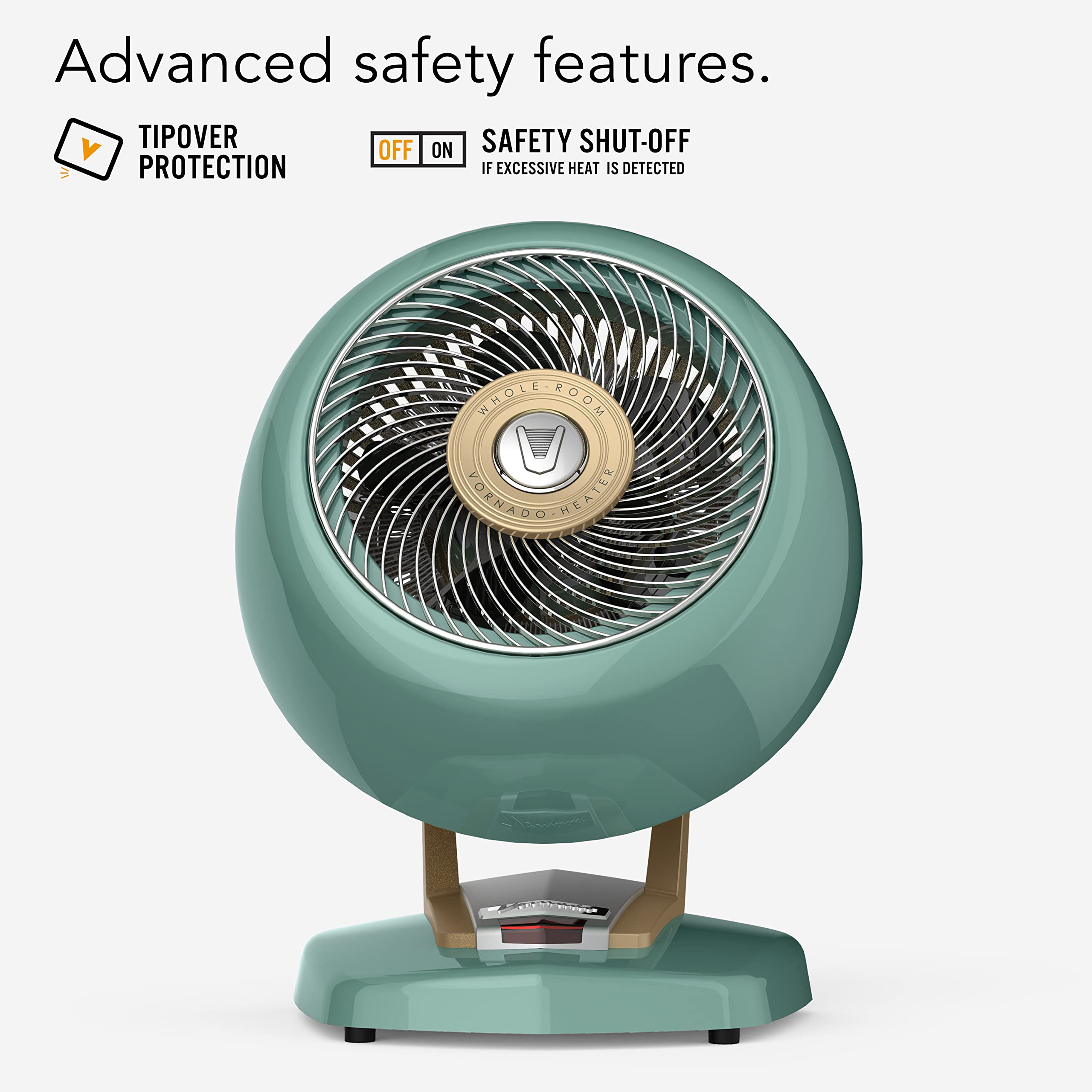 Foto 5 pulgar | Termostato Ajustable Heater Vhornado Vheat Vintage De Metal Verde - Venta Internacional.