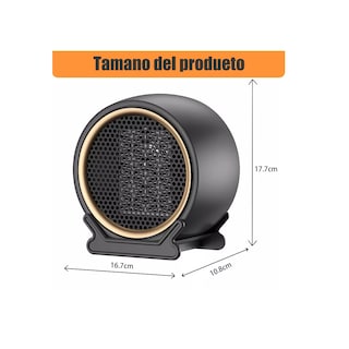Foto 3 | Calentador Eléctrico Portátil de Aire con Tecnología de Calentamiento Cerámico PTC
