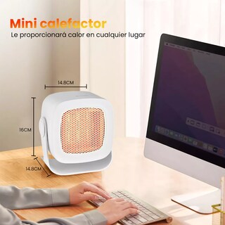 Foto 2 | Calefactor Eléctrico Portátil de 800W con Tecnología Cerámica y Modo de Ajuste de 2 Velocidades