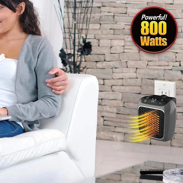 Foto 4 pulgar | Calefactor Eléctrico 800w Portátil para Hogar Silencioso con Control Remoto