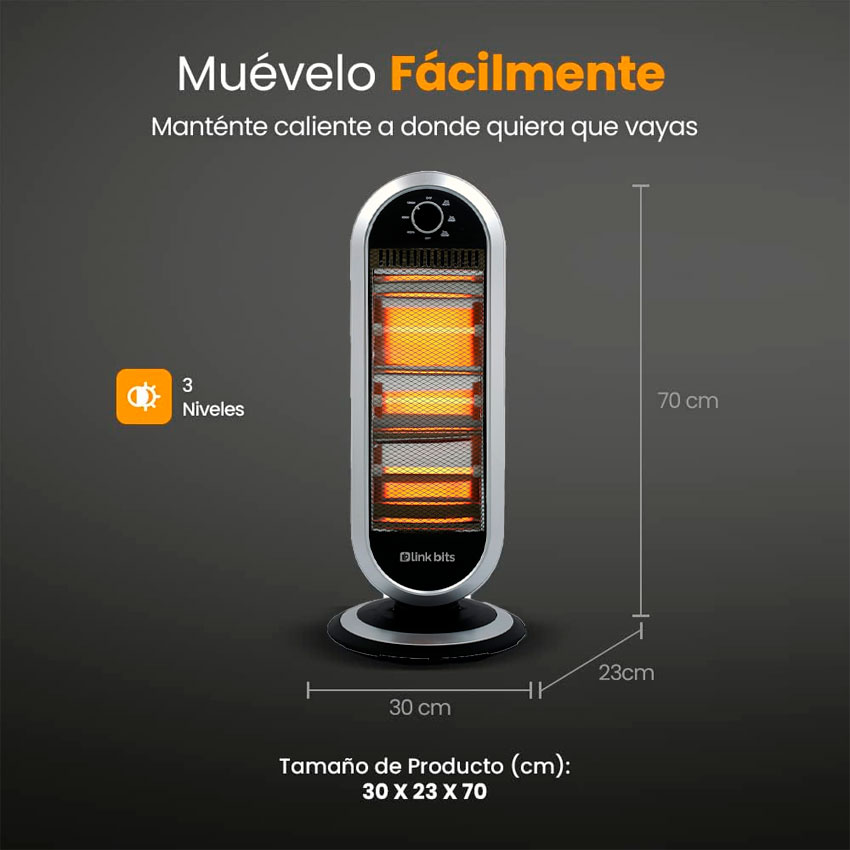 Foto 5 | Calefactor De Cuarzo Linkbits Caf03