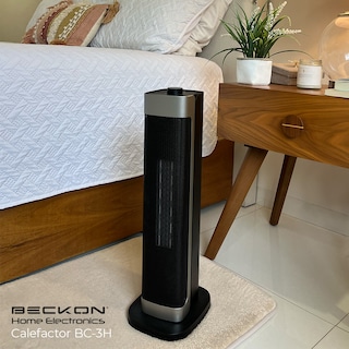 Foto 5 | Calefactor Calentador Eléctrico Cerámico Ptc De Torre Beckon 60 Cm De Alto Turbo Heater 750w / 1500w