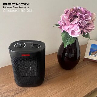Foto 5 | Calefactor Calentador Eléctrico Cerámico Ptc De Torre Compacto De 22 Cm De Alto Beckon Color Negro Turbo Heater