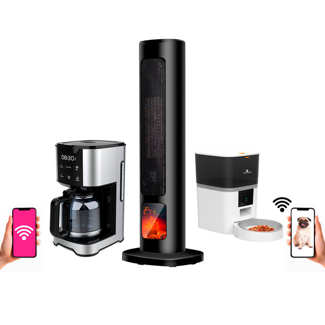 Foto 9 pulgar | Set Beautifull Home Calefactor de Torre Cafetera Programable y Dispensador de Alimento para Mascotas