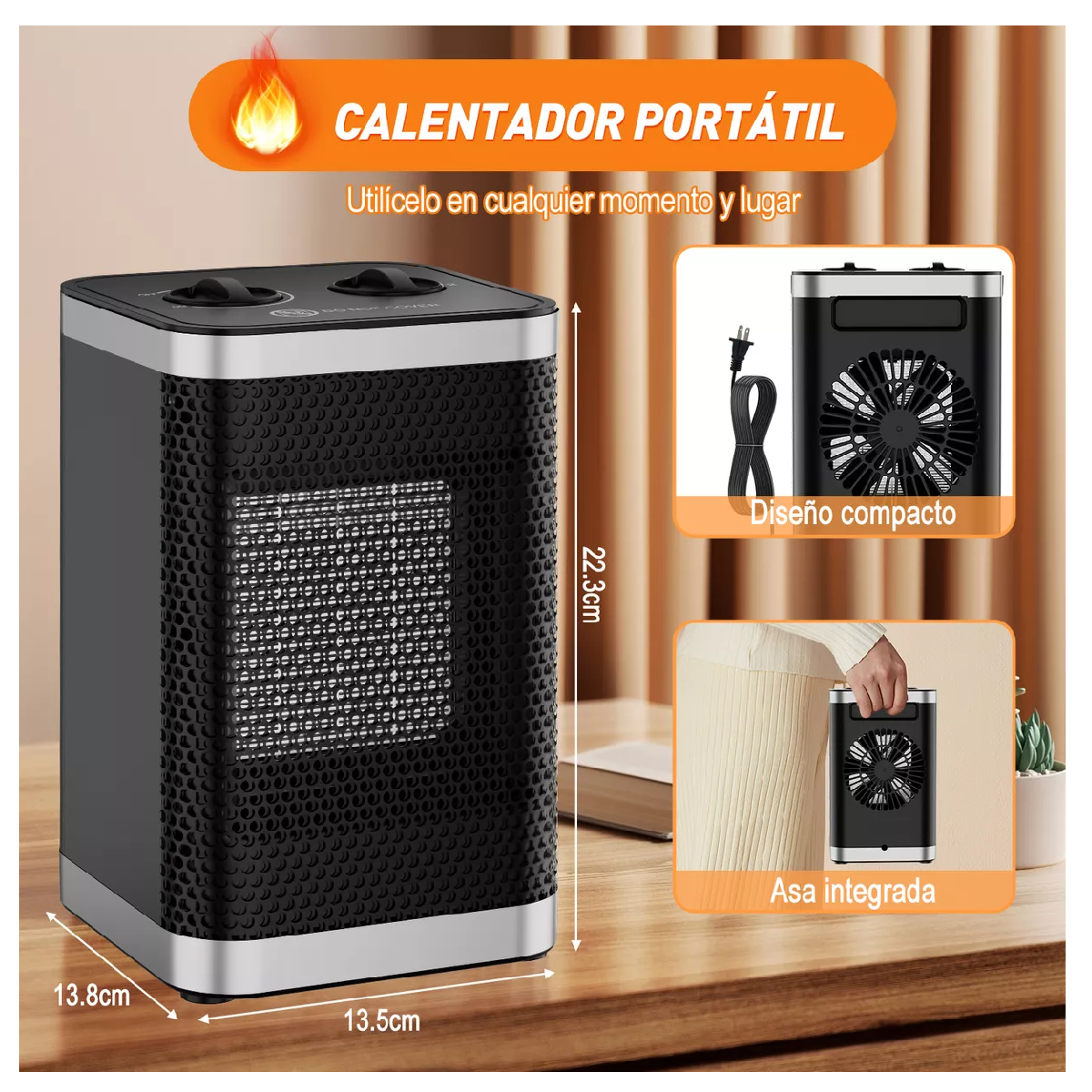 Foto 5 pulgar | Calefactor Portátil Belug de 1500 w