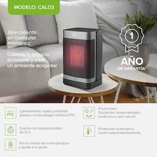 Foto 2 | Calefactor Electrónico de Cerámica Portátil Avera con Control Remoto