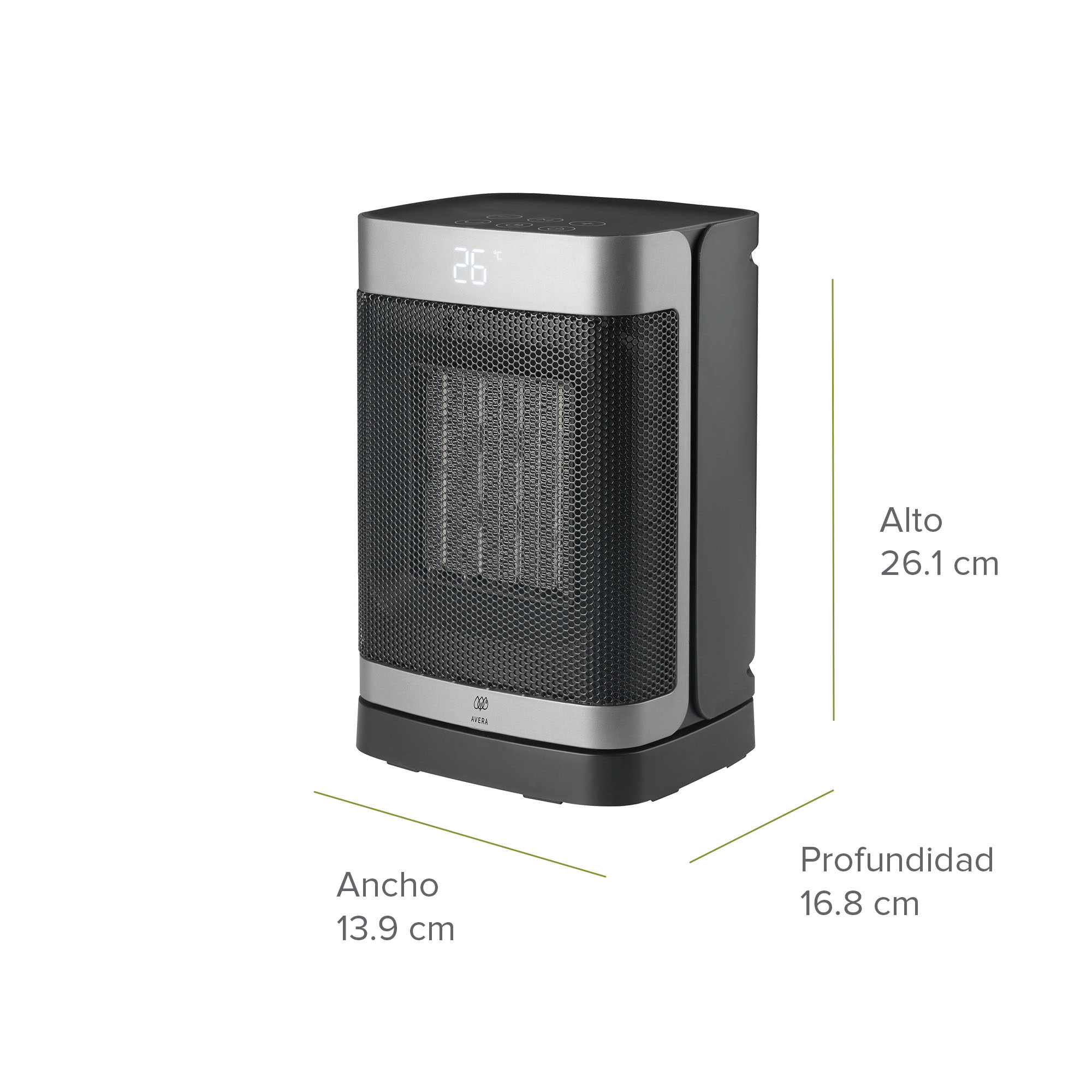 Foto 6 | Calefactor Electrónico de Cerámica Portátil Avera con Control Remoto