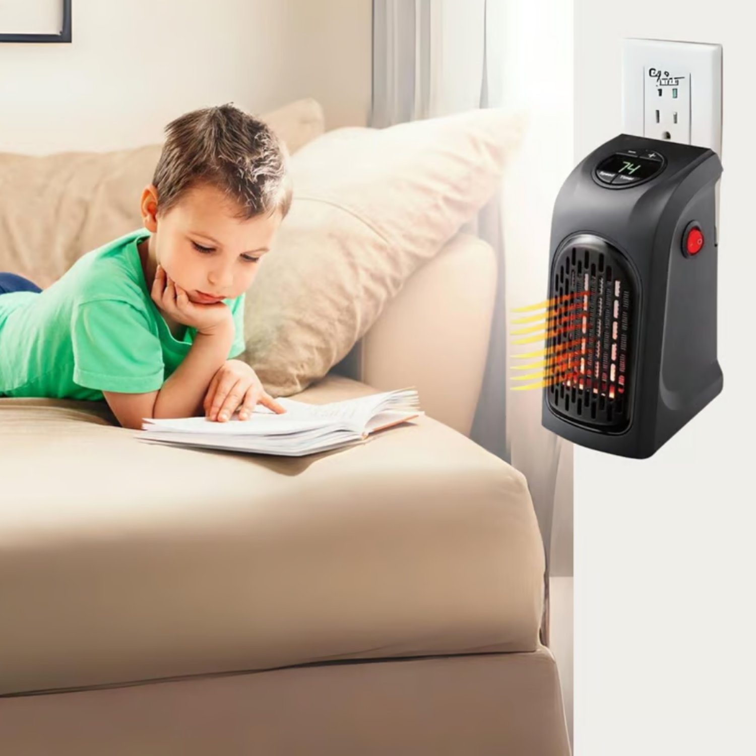 Foto 6 | Calefactor Portátil de 400 w Negro