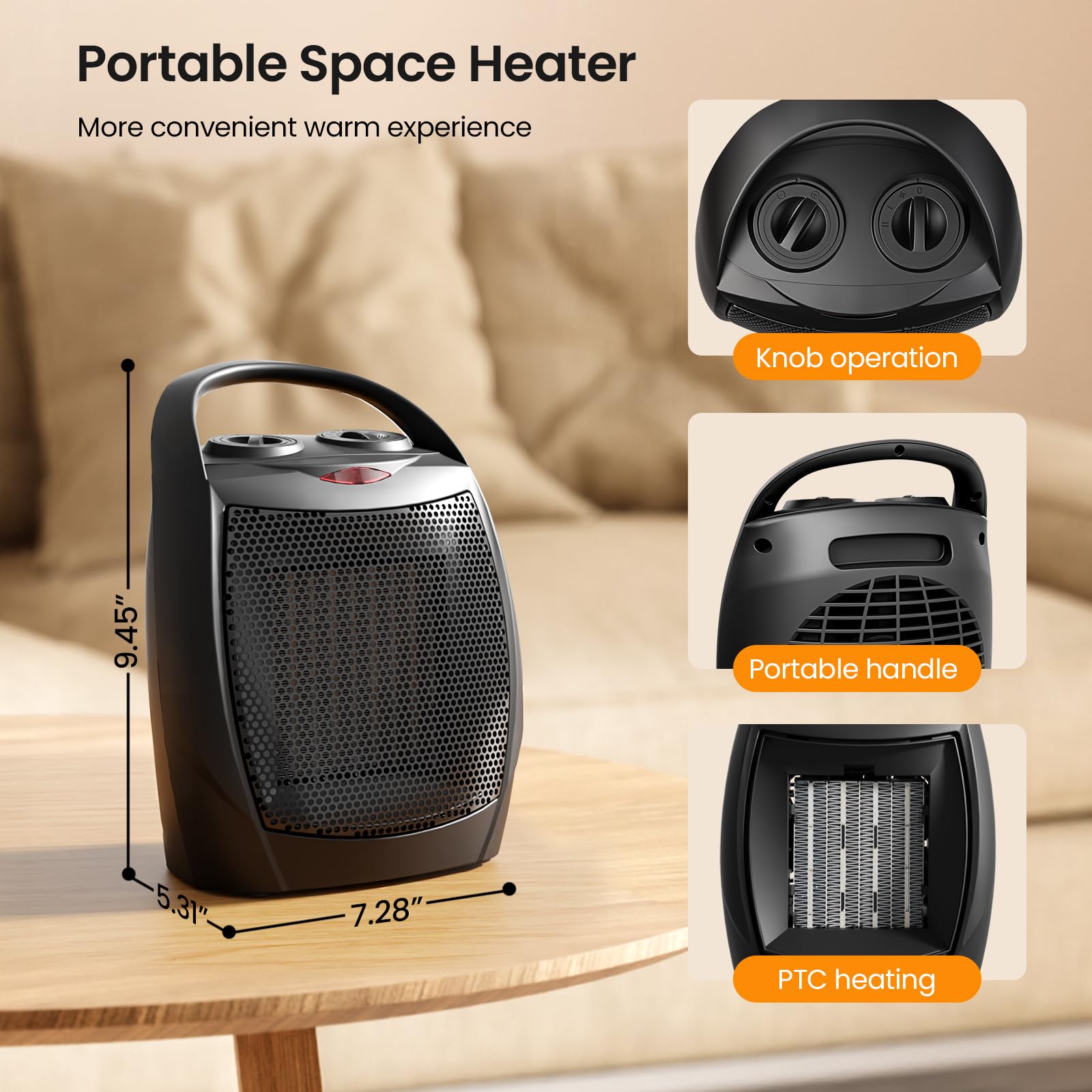 Foto 5 pulgar | Calefactor Kismile de 1500 w-Venta Internacional