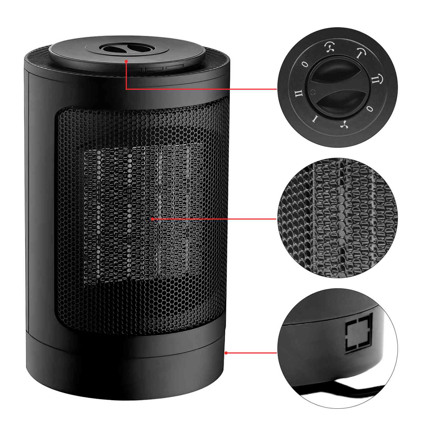 Foto 5 pulgar | Kit 2 Calentadores Aire Calefactor Ventilador Ceramico Gutstark Home
