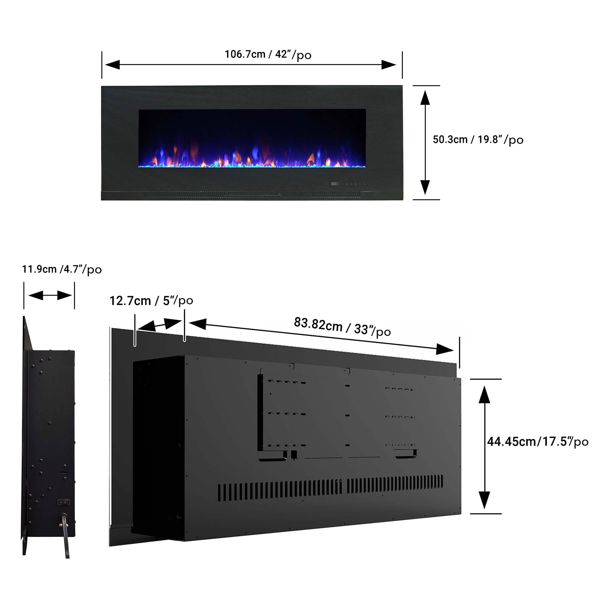 Foto 4 pulgar | Chimenea Eléctrica Paramount Mirage 42 Pulgadas 1300w 4606btu - Venta Internacional.