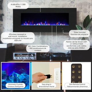 Foto 6 | Chimenea Eléctrica Paramount Mirage 42 Pulgadas 1300w 4606btu - Venta Internacional.