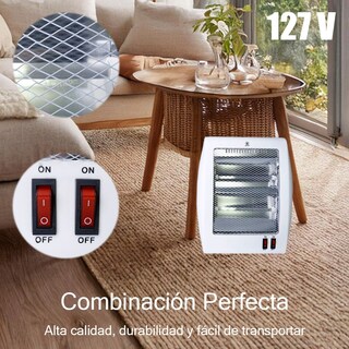 Foto 3 | Calefactor Calentador Eléctrico 2 Niveles 800w Blanco