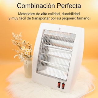 Foto 6 | Calefactor Calentador Eléctrico 2 Niveles 800w Blanco