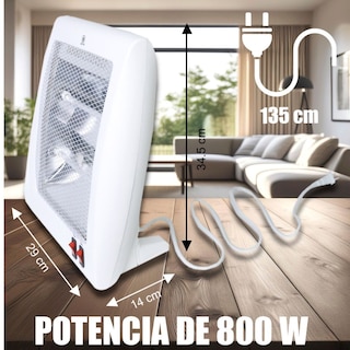 Foto 8 | Calefactor Calentador Eléctrico 2 Niveles 800w Blanco