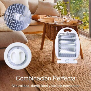 Foto 3 | Mini Calefactor Eléctrico De Cuarzo De Calor 600 W