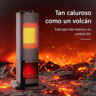 Foto 2 | Calefactor Calentador De Torre Cerámico Ptc 1500w Negro