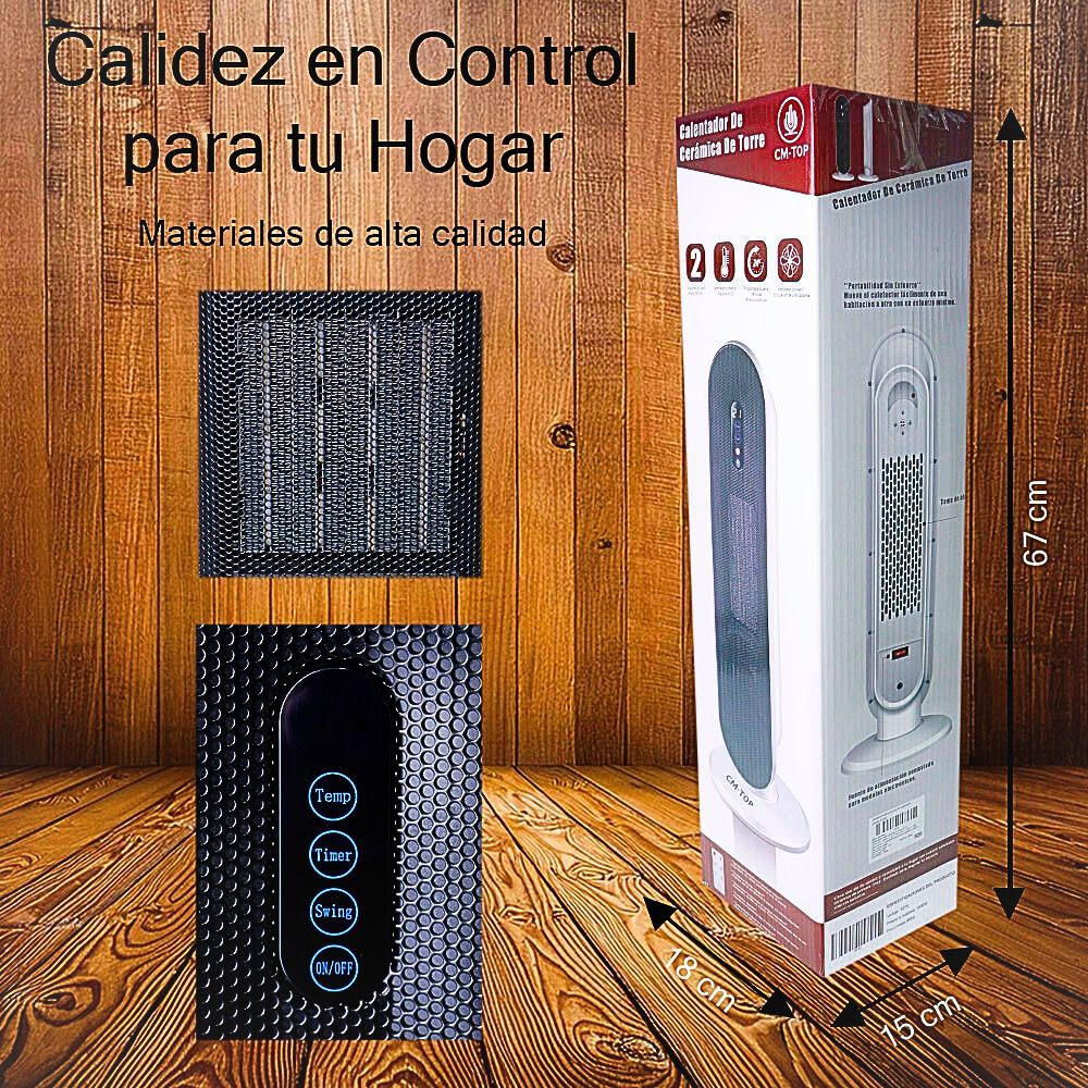 Foto 3 | Calefactor Electrico Calentador Ceramico de Torre 1500w
