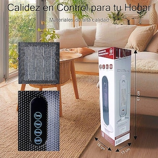 Foto 5 | Calefactor Electrico Calentador Ceramico de Torre 1500w