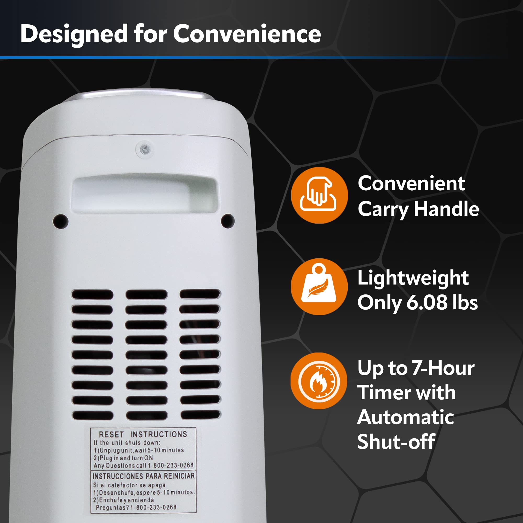 Foto 8 pulgar | Calefactor Space Heater Lasko Torre Oscilante Cerámica 1500 W - Venta Internacional