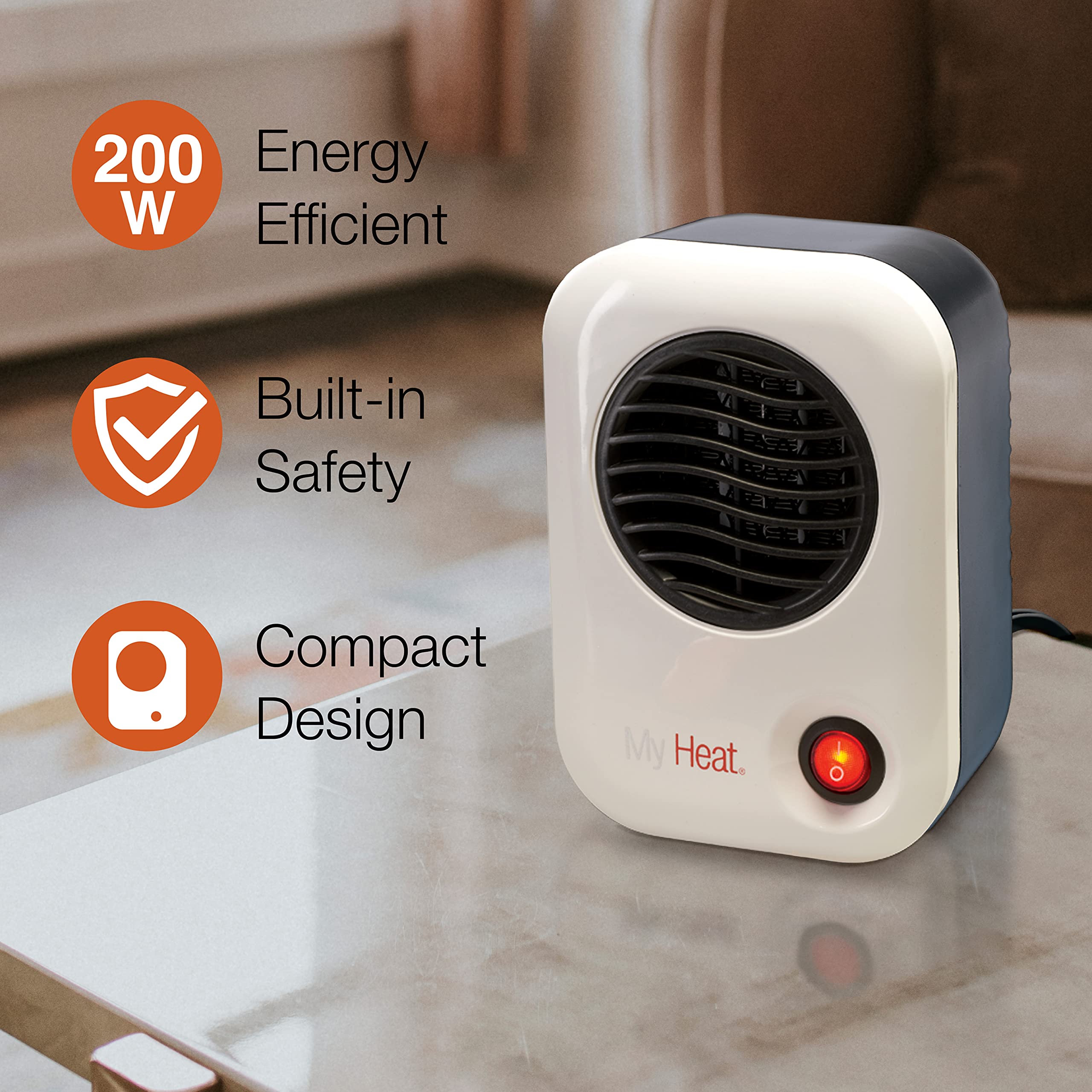 Foto 3 pulgar | Calefactor Space Heater Lasko Myheat Personal Mini 200 W 6 Pulgadas Blanco - Venta Internacional