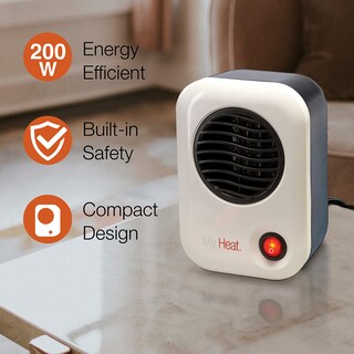 Foto 2 | Calefactor Space Heater Lasko Myheat Personal Mini 200 W 6 Pulgadas Blanco - Venta Internacional