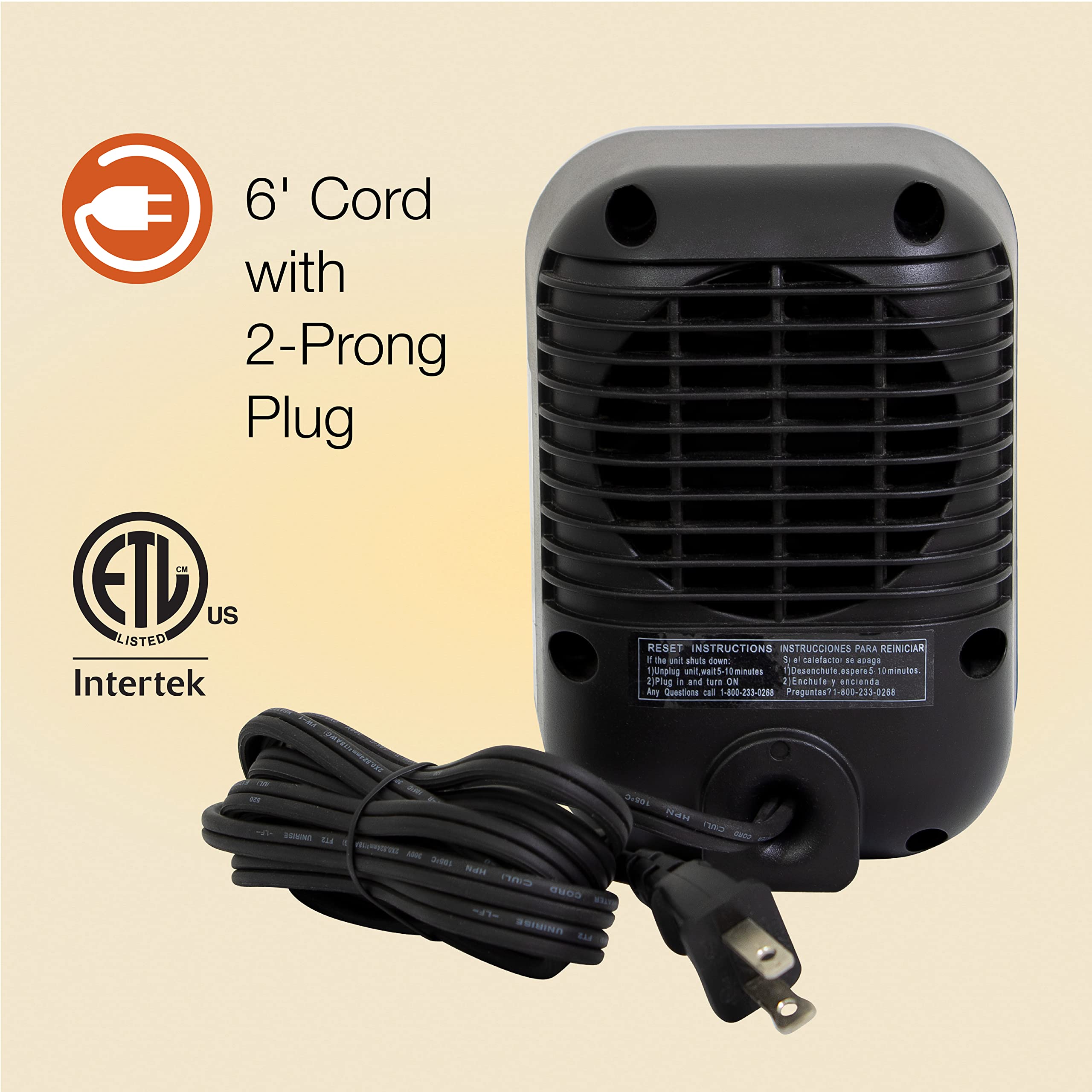 Foto 7 pulgar | Calefactor Space Heater Lasko Myheat Personal Mini 200 W 6 Pulgadas Blanco - Venta Internacional