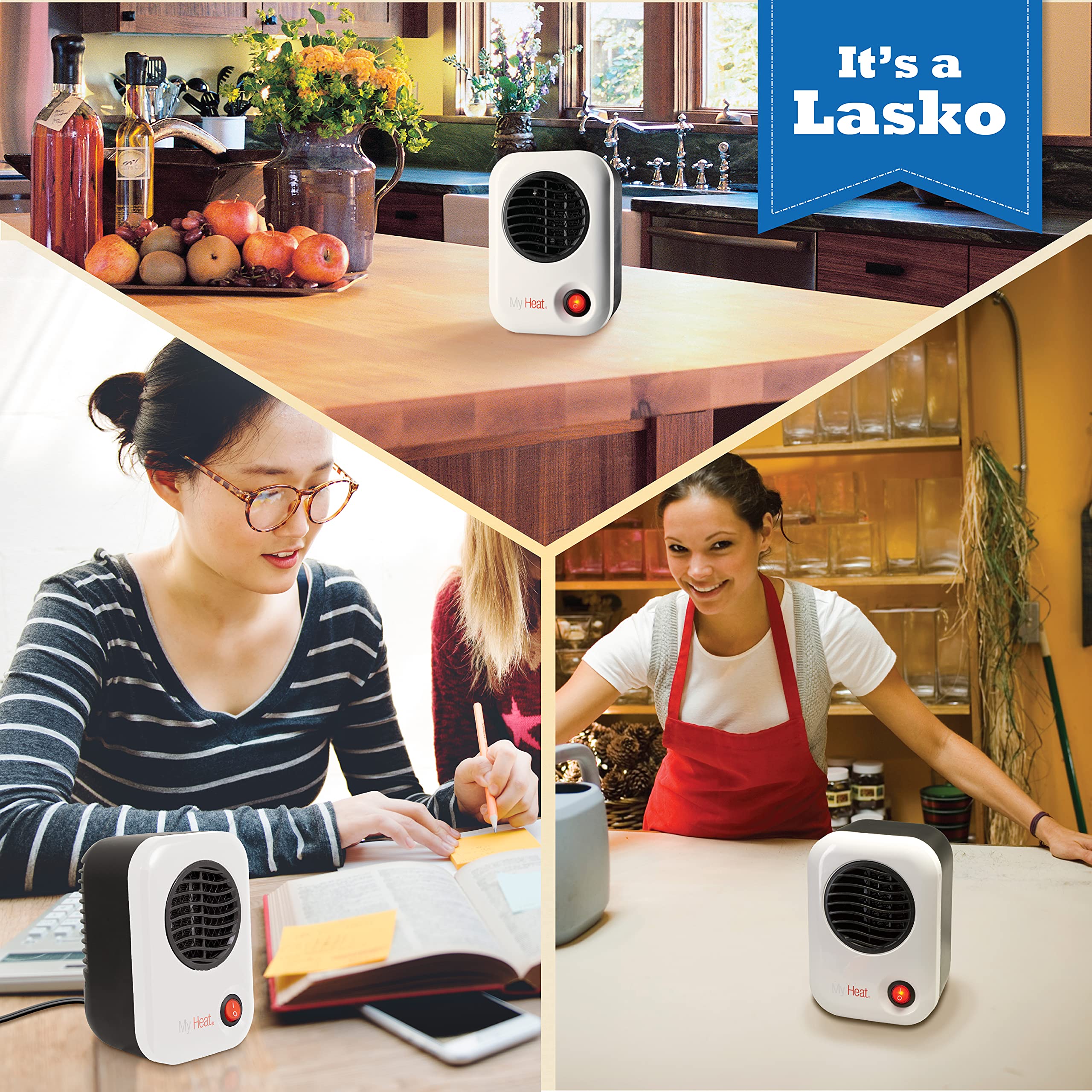 Foto 8 pulgar | Calefactor Space Heater Lasko Myheat Personal Mini 200 W 6 Pulgadas Blanco - Venta Internacional
